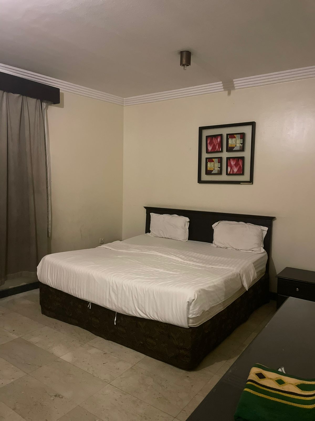 Three rooms, a hall, two bathrooms and a kitchen